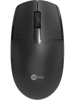 Lenovo Lecoo WS204 Nano Alıcılı Kablosuz 1200DPI Siyah 3 Tuş Mouse