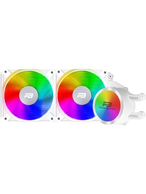 Powerboost Noble 240W Rainbow Fanlı 240MM (LGA1700/AM4/AM5) Sıvı Soğutma Beyaz
