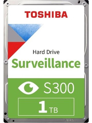 Toshiba 1tb HDWV110UZSVA 3.5" S300 5700RPM Sata-3 6.0gb-S 64MB 7-24 Güvenlik HDWV110UZSVA Harddisk