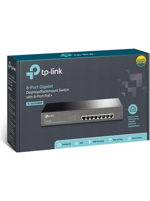 Tp-Lınk TL-SG1008MP 8 Port 10/100/1000 Yönetilemez 8 Port Poe Switch Rack Mount 8 Adet Poe