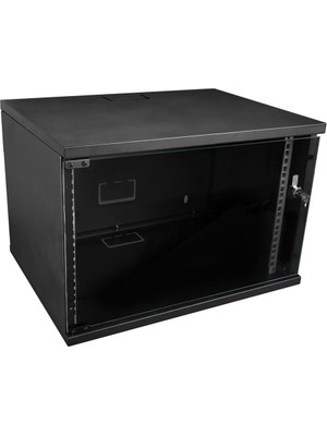 S-Link SL-U12 Yeni Nesil 12U Soho Rack Kabin W 530MM D 400MM Siyah