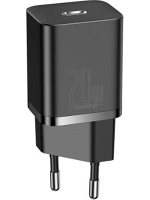 Baseus CCSUP-B01 Süper Si Qc Siyah CCSUP-B01 20W Type-C Şarj Cihazı