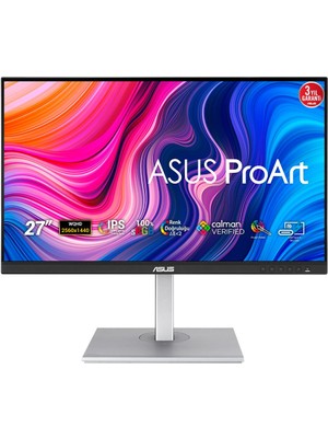 Asus 27" PA278CV 2560X1440 5ms 75Hz Dp HDMI IPS Full Hd Monitör