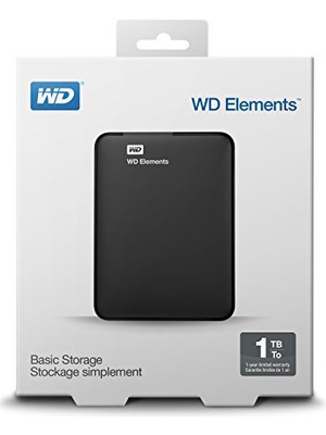 Wd 2.5 Elements 1tb USB 3.0 External HDD Siyah WDBUZG0010BBK-WESN