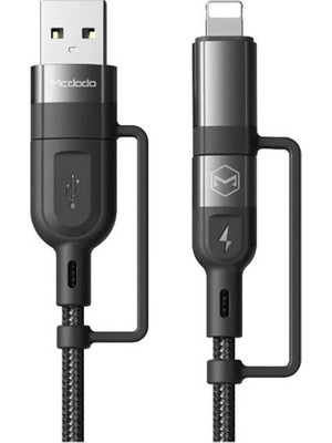 Mcdodo CA-8070 60W 4 In 1 Hızlı Data-Şarj Kablosu 3A 1.2m - Siyah