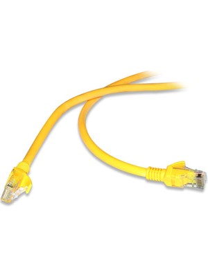 Flaxes 1m Cat6 Utp 24AWG Patch Network Kablosu Sarı (FNK-601S)