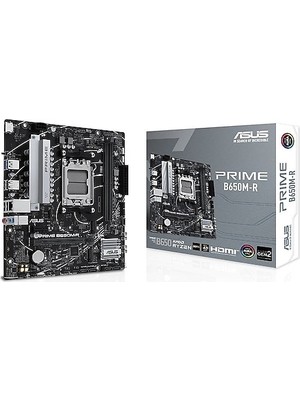 Asus Amd Prıme B650M-R Ddr5 7200 (Oc) HDMI 2x M.2 Am5 USB 3.2 Aura Rgb (7000-8000-9000) Serisi