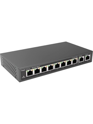Ruıjıe 10PORT 110W 8port Poe Reyee RG-ES110D-P 10/100 2x-Uplınk Yönetilemez Switch