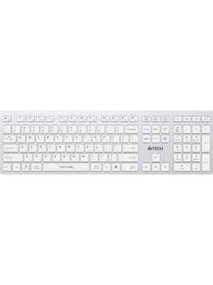 A4TECH FBX50C Bluetooth Q Şarjlı Klavye Beyaz