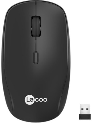 Lenovo Lecoo WS203 Kablosuz 2400DPI 4 Tuslu Optik Mouse Siyah