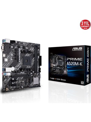 Asus Prıme A520M-K Ddr4 4600MHZ VGA M.2 Matx Am4