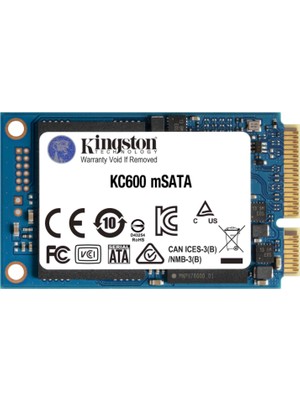 256GB Kıngston KC600 550/500MB/S Msata SSD SKC600MS/256G
