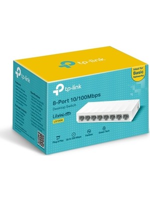 Tp-Lınk 8port LS1008 10/100 Yönetilemez Switch Masaüstü
