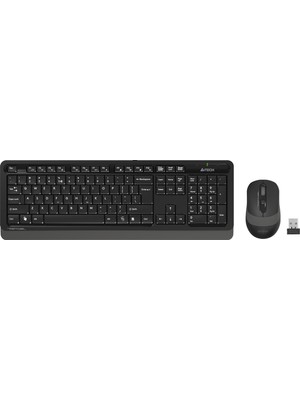 A4 Tech FG1010 Q 2.4 Ghz USB Gri Klavye+Mouse Kablosuz Set