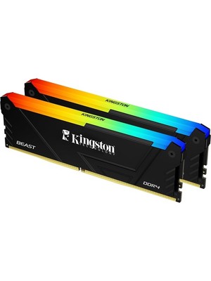 Kıngston 16GB (2x 8gb) Ddr4 3600MHZ CL17 Rgb Dual Kıt Pc Ram Beast KF436C17BB2AK2-16TR