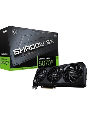 Msı RTX5070TI 16GB Shadow 3x Oc 16G Gddr7 256BIT HDMI Dp Pcıe 5.0