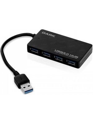 Dark Connect Master DK-AC-USB341 4port USB 3.0 Siyah USB Çoklayıcı Hub