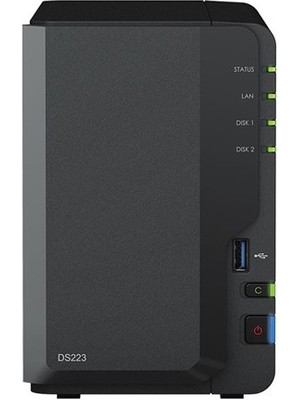 Synology DS223 Realtek Qc 2 GB Ram- 2-Diskli Nas Server (Disksiz)
