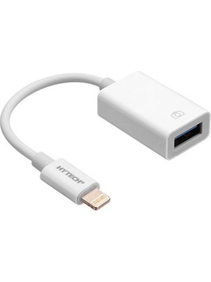 Hytech HY-XO48 Beyaz USB F To Lightning 10CM Kablolu Otg Çevirici
