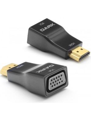 Dark Dk-Hd-Ahdmıxvga5 Hdmı-Vga (D) Çevirici Adaptör Siyah