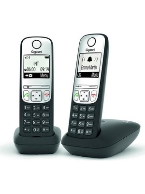 Gıgaset A690DUO Kablosuz LCD Ekranlı Telefon Siyah Ikili Set