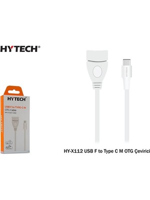 Hytech HY-X112 Beyaz USB F To Type C M Otg Çevirici
