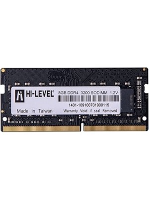 Hi-Level 8gb 3200MHZ Ddr4 1.2V Sodimm [HLV-SOPC25600D4/8G]