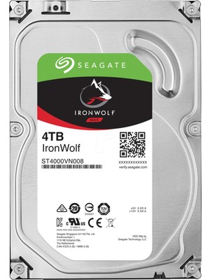 Seagate Ironwolf 4tb 5400RPM 256MB Sata3 ST4000VN006 Nas HDD Resmi Disti