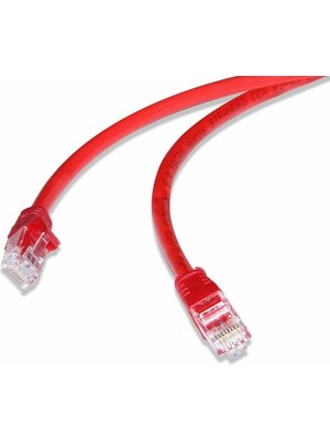 Flaxes 1 Metre Cat6 Kırmızı Patch Network Kablo (FNK-601K)