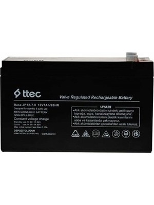 Ttec 12V 7AMPER Base Kuru Tip Akü