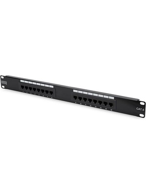 Dıgıtus  DN-91616U 19" 16PORT Cat-6 Utp Patch Panel, 50 Μ (Mikron), Altın Kontak, Zırhsız