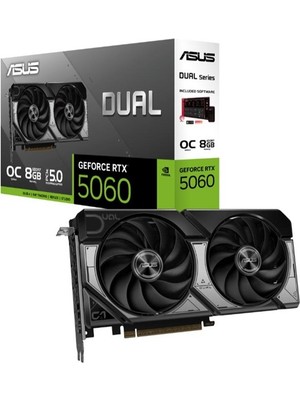 Asus Geforce DUAL-RTX5060-O8G 8gb Gddr7 128BIT 1xhdmı 3xdp Ekran Kartı