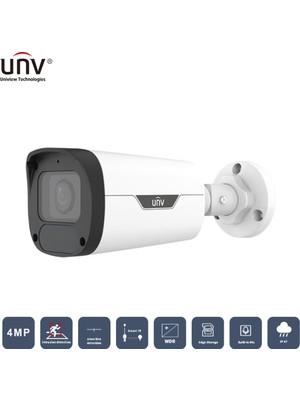 Unıvıew IPC2324LB-ADEZK-H 4mp 2.8-12MM Motorıze 50MT H265+ IP67/IK10 Dahili Ses Ir Bullet Ip Kamera
