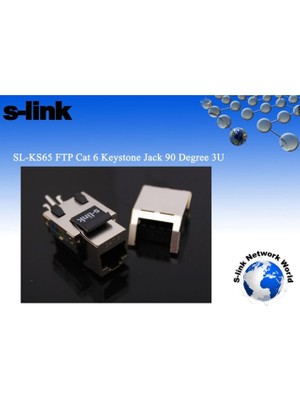 S-Lınk SL-KS65 Utp Cat6 90 Derece 3u Keystone Jack