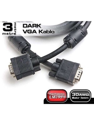 Dark DK-CB-VGAL300 3 mt Monitör Kablosu VGA 15E/15E