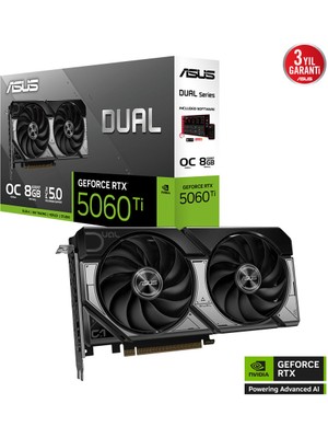 Asus DUAL-RTX5060TI-O8G 8gb Ddr7 128BIT 3xdp Ekran Kartı