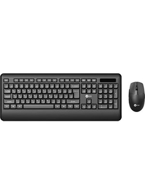 Lecoo Kablosuz Türkçe Q Klavye Mouse Set Siyah KW202-S