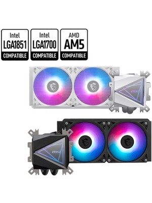 Msı Mag Corelıquıd I240 Whıte 240MM Argb Cpu Işlemcı Sıvı SOĞUTUCU(LGA1150/1151/1155/1156/1200/1700/1851/AM4/AM5 Uyumlu)
