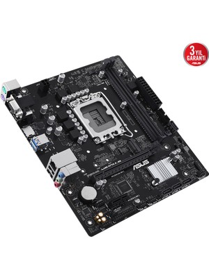 Asus Prıme H610M-R-SI 1700P Ddr5 5600(OC) HDMI DVI VGA Usb3.2 Com Lpt Matx