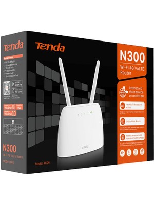Tenda 4G06 300MBPS 2port 2 Anten 4g Lte Indoor Sım Kart Girişli Router