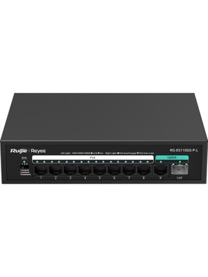 Ruijie-Reyee RG-ES110GS-P-L 8xge+2xge 120W F.gigabit Poe Switch