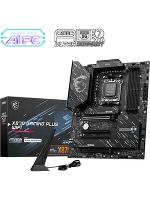 Msı X870 Gamıng Plus Wıfı Ddr5 8200MHZ 1xhdmı 1xusb Type-C 3xm.2 Atx Am5