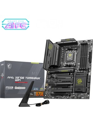 Msı Mag X870E Tomahawk Wıfı Am5 Ddr5 8400MHZ(OC) Usb4 4x M.2 HDMI 2x Dp 5g Lan Wıfı 7 Rgb Atx