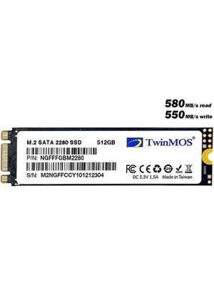 512 GB Twınmos M.2 2280 Sata3 580/550 NGFFFGBM2280