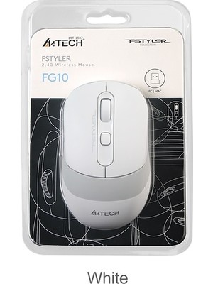 A4-Tech FG10 2000 Dpı Kablosuz Beyaz Mouse