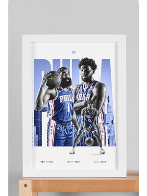 James Harden Çerçeveli Tablo - Basketbol Nba Posteri Tablo