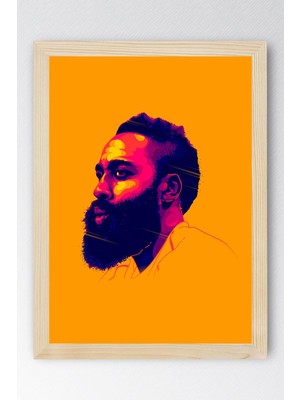 James Harden Çerçeveli Tablo - Basketbol Nba Posteri Tablo