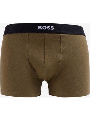 Boss Siyah - Haki Erkek Boxer Trunk 2p Gift