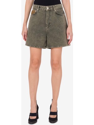 Moschino Jeans Regular Fit Gri Kadın Denim Şort 251K1A033032181517