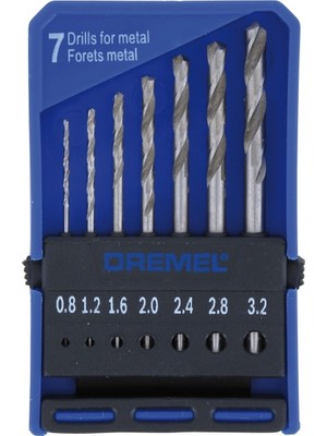 Dremel Hassas Delici Uç Seti 7 Parça 0,8-3,2 mm Ahşap ve Yumuşak Metal İçin Uygun
